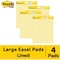Post-It Pad, Easel, Ruled, Yw, 4Pk MMM561VAD4PK - alternate 3